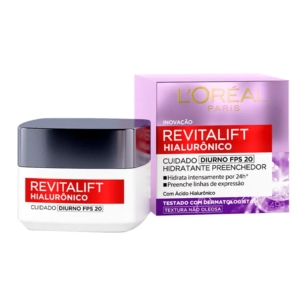 hidratante facial loreal revitalift hialuronico diurno fps 20 50ml 13193